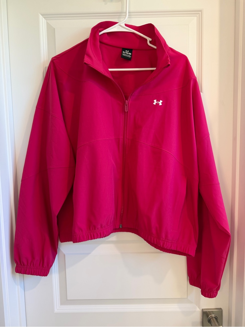 Under Armour Pink Full-Zip Athletic Windbreaker Jacket
